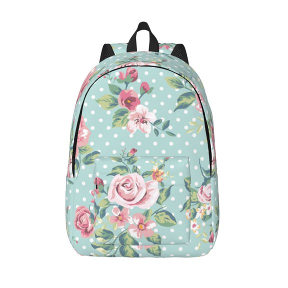 Defioc Vintage Floral for Canvas Backpack,Travel Rucksack Unisex Knapsack Laptop Backpack for Work & College -Medium
