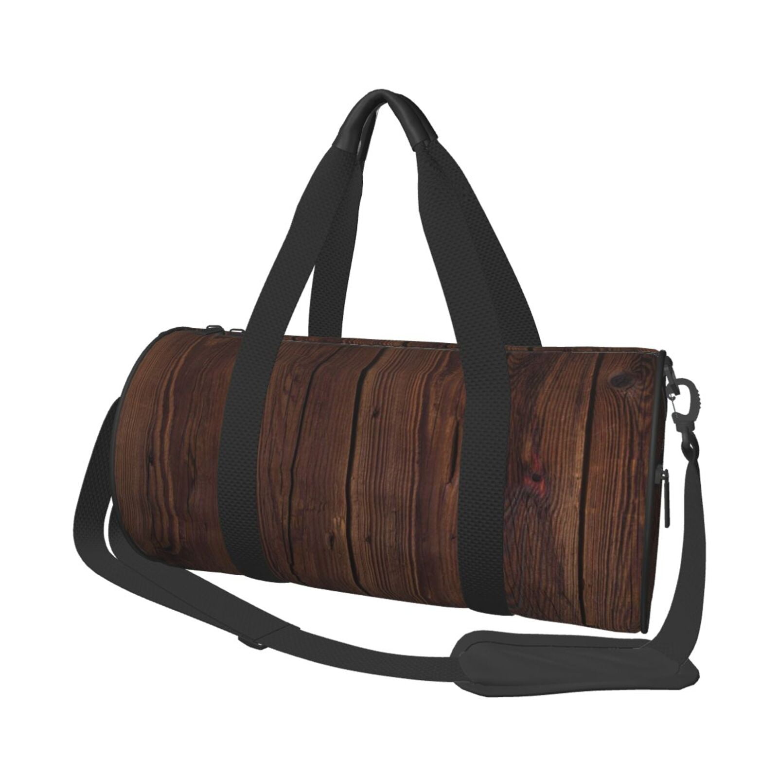 Defioc Vintage Wood for Travel Duffle Bag,Weekender Bag Carry On Tote Bags Hospital Bag Large Capacity Sport Gym Bag for Men Women Fit for Trave, Gym,Weekend