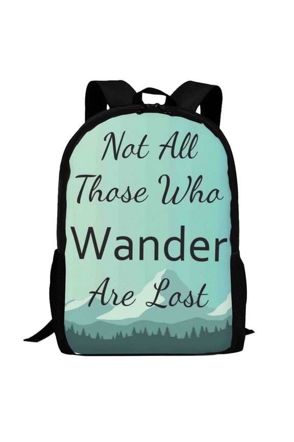 Not All Those Who Wander Are Lost1 Pattern Carry on Backpack,16.5x12.5x5.5 Personal Item Bag Carry On Backpack Water Resistant Lightweight Daypack