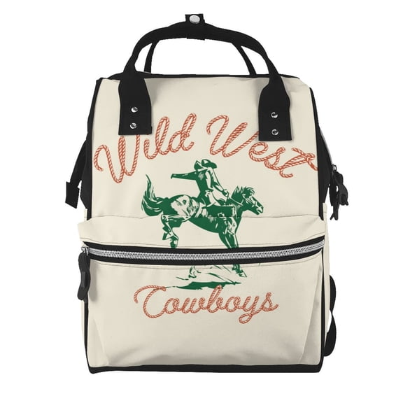 Defioc West Cowboys for Baby Diaper Bag Backpack - Baby Bag for Boys & Girls - Diaper Backpack - Large Travel Diaper Bags- Baby Registry Search & Shower Gifts