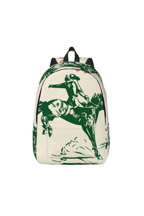 West Cowboys for Canvas Backpack,Travel Rucksack Unisex Knapsack Laptop Backpack for Work & College -Medium