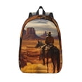 thumbnail image 1 of Defioc Western Desert Cowboy Cloud for Canvas Backpack,Travel Rucksack Unisex Knapsack Laptop Backpack for Work & College -Medium, 1 of 7