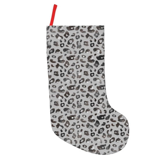 Defioc Wild Animal Leopard Print for Christmas Stockings 18" Personalized Holiday Stocking for Family, Farmhouse Decor, Xmas Tree Decoration, 1 Pack