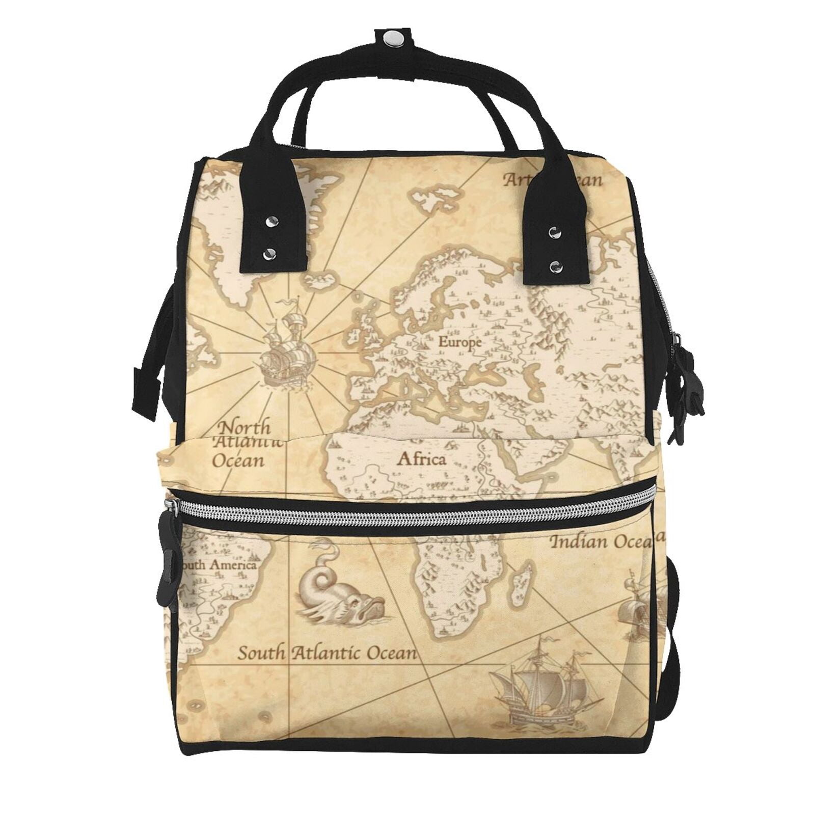 Defioc World Map for Baby Diaper Bag Backpack - Baby Bag for Boys & Girls - Diaper Backpack - Large Travel Diaper Bags- Baby Registry Search & Shower Gifts