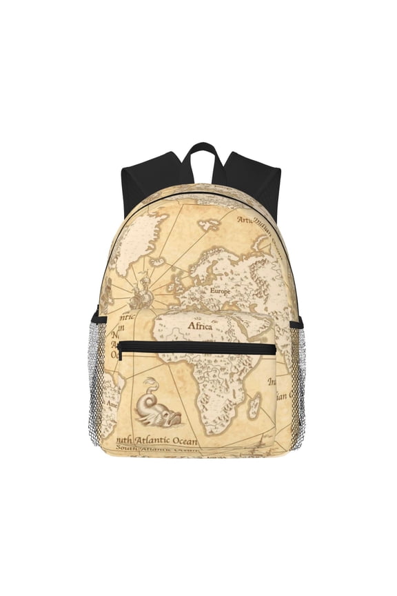 World Map Pattern Laptop Backpack for Men and Women,Casual Backpack Dayback Sports Bookbag for Travel Running Hiking