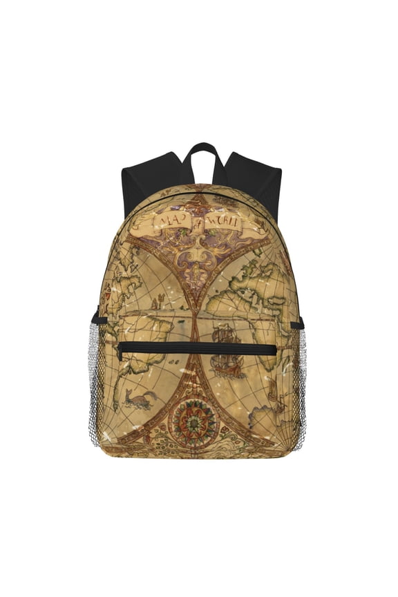 World Map1 Pattern Laptop Backpack for Men and Women,Casual Backpack Dayback Sports Bookbag for Travel Running Hiking