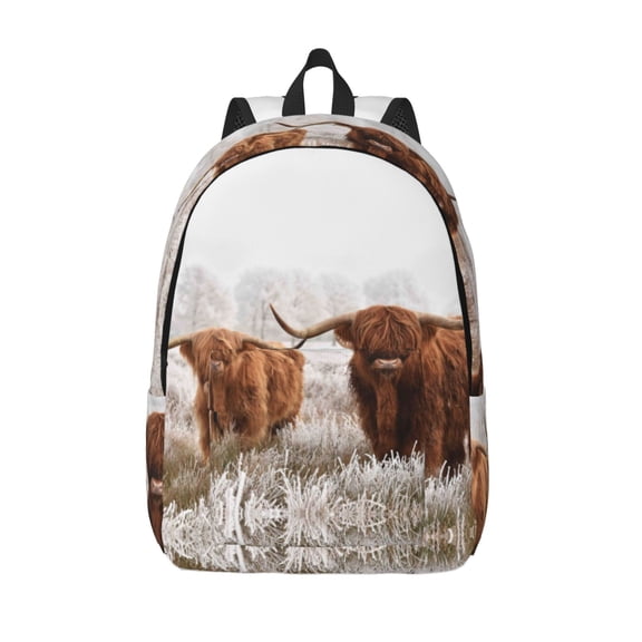 Defioc Yak for Canvas Backpack,Travel Rucksack Unisex Knapsack Laptop Backpack for Work & College -Small