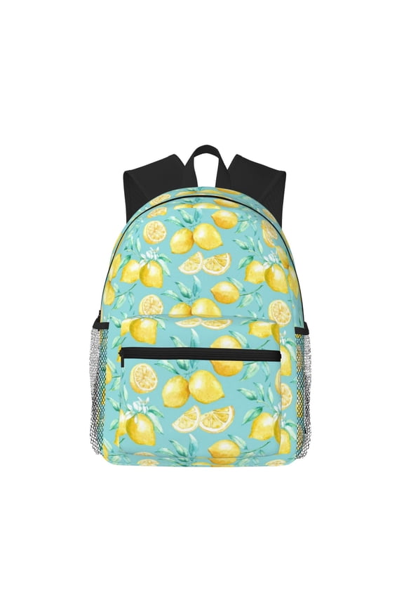 Yellow Lemon Pattern Laptop Backpack for Men and Women,Casual Backpack Dayback Sports Bookbag for Travel Running Hiking