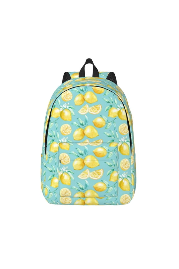 Yellow Lemon for Canvas Backpack,Travel Rucksack Unisex Knapsack Laptop Backpack for Work & College -Medium