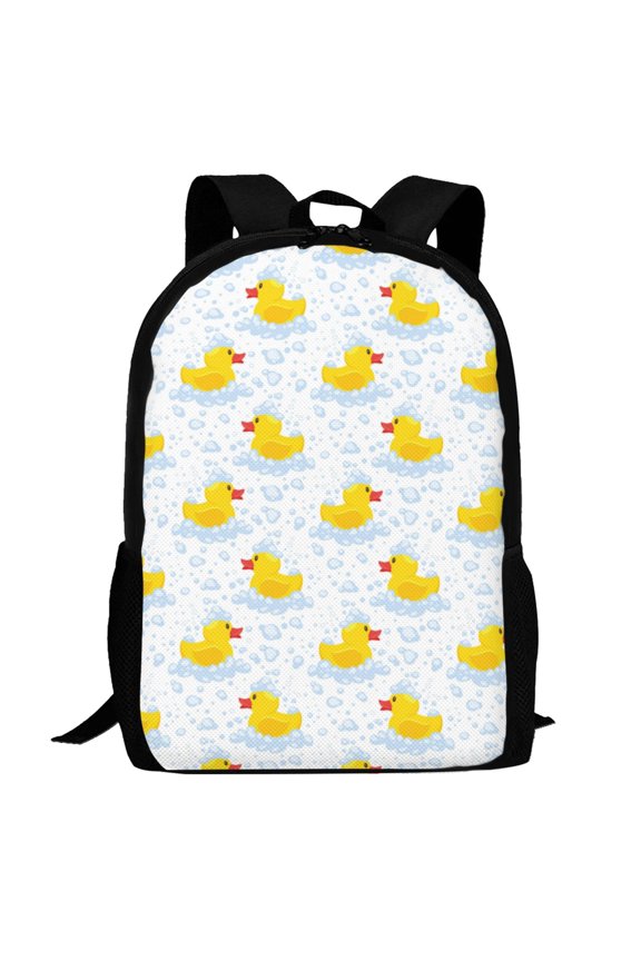 Yellow Rubber Duck Pattern Carry on Backpack,16.5x12.5x5.5 Personal Item Bag Carry On Backpack Water Resistant Lightweight Daypack