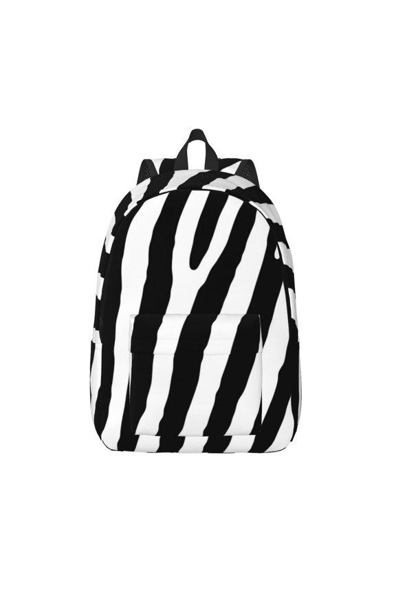 Zebra for Canvas Backpack,Travel Rucksack Unisex Knapsack Laptop Backpack for Work & College -Small