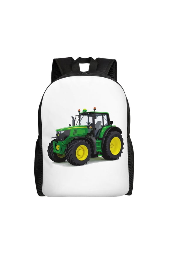 big farm tractor Print Backpack -Travel,or Work Bookbag Daypacks with 15-Inch Laptop Sleeve and Dual Water Bottle Pockets