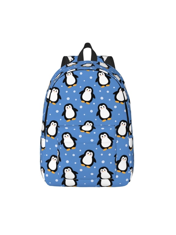 cute penguin for Canvas Backpack,Travel Rucksack Unisex Knapsack Laptop Backpack for Work & College -Medium