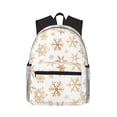 thumbnail image 1 of Defioc gold Snowflake print Pattern Laptop Backpack for Men and Women,Casual Backpack Dayback Sports Bookbag for Travel Running Hiking, 1 of 6