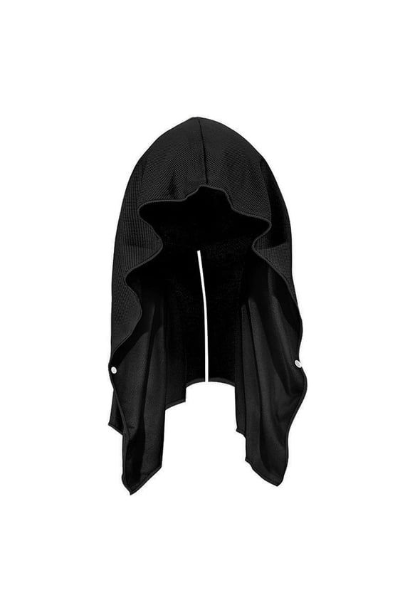 Men's Cooling Hoodie Towel Absorbent Gym Beach Women Unisex Hot Weather SportsJogging Camping Sun Protection UPF 50 Fall Regular Fit Quick Dry Snap On Black One Size