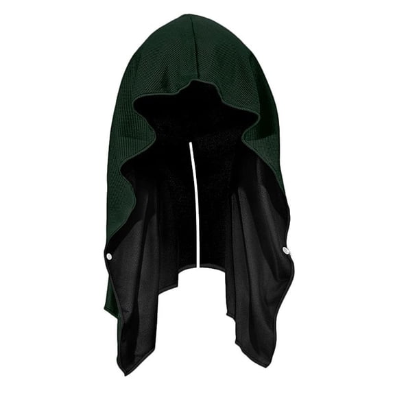 Defitshape Men's Cooling Hoodie Towel Absorbent Gym Beach Women Unisex Hot Weather SportsJogging Camping Sun Protection UPF 50 Fall Regular Fit Quick Dry Snap On Dark Green One Size