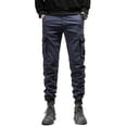 thumbnail image 1 of Defitshape Men's Cotton Cargo Pants Fall Tapered Leg Trousers Outdoor Tactical Pocket Trendy Spring Work Utility Pants Dark Blue 36, 1 of 5