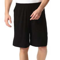 Defitshape Men's Cotton Pajama Shorts Soft Pajama Bottoms Lightweight Spring Summer Comfy Casual Breathable Walking Lounge Shorts Black Large