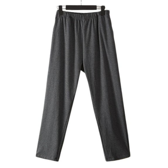 Defitshape Men's Cotton Pajamas Pant Summer Pjs Soft Comfy Breathable Spring Thin Fall Casual Sleeping Lounge Sleeping Pants Elastic Waist Sleepwear Bottoms Grey Small