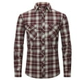 thumbnail image 1 of Defitshape Men's Long Sleeve Button Down Shirt Vintage Classy Slim Fit Shirt Casual Spring Fall Top Cotton Flannel Shirt Patterned509 Medium, 1 of 1