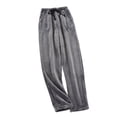 thumbnail image 1 of Defitshape Men's Warm Pajama Pants Winter Warm Pjs Fuzzy Fleece Loose Fit Thick Fall Plush Casual Pants Cozy Elastic Waist Drawstring Lounge Pants w/ Pockets Light Grey Large, 1 of 1