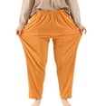 thumbnail image 1 of Defitshape Women's 100 Cotton Sleep Pants Soft Pajamas Cozy Spring Comfy Loose Relaxed Elastic Waist Sleepwear Bottoms with Pockets Orange XX-Large, 1 of 4