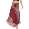 thumbnail image 1 of Defitshape Women's Aline Boho Skirt Ankle Skirts Printed Bandeau Dress Bunched Belly Dance Arab Basic Comfy Cool Calf Length Sundress Style2 X-Small-Large, 1 of 5