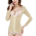thumbnail image 1 of Defitshape Women's Arm Shaper Long Sleeve Shapewear Top Lipo Surgery Tummy Control Compression Post Lace Body Shper Nude Medium, 1 of 5