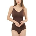 thumbnail image 1 of Defitshape Women's Backless Bodysuit Shapewear Briefer Shaper Autumn Body Briefer Tummry Control Curvy Classic Elasthane Medium Body Shaper Trainer Coffee Large, 1 of 1