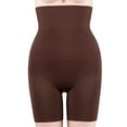 thumbnail image 1 of Defitshape Women's Butt Lifter Body Shaper Seamless High Wasit Tummy Control Firm Compression Boy Shorts Waist Trainer Thigh Slimmer Shapewear Shorts Underwear Coffee Large, 1 of 5