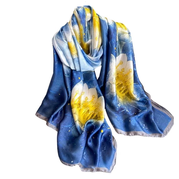 Defitshape Women's Chic Muffler Comfy Pashmina Scarf Elegant All Seasons Fall Soft Light Spring Pashmina Shawl Style5 One Size
