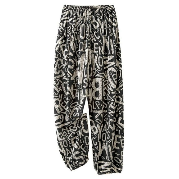 Defitshape Women's Comfy Lounge Pants Closed Pajama Bottoms Loungewear Elastic Band Pj Sleep Longline Elastic Patch Pocket Nightwear Black Small-Large