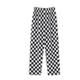 thumbnail image 1 of Defitshape Women's Cotton Pajama Pants Plaid Pj Sleep Lounge Bottom Comfy Elastic Loose Band Printed with Pocket Black White Large, 1 of 1