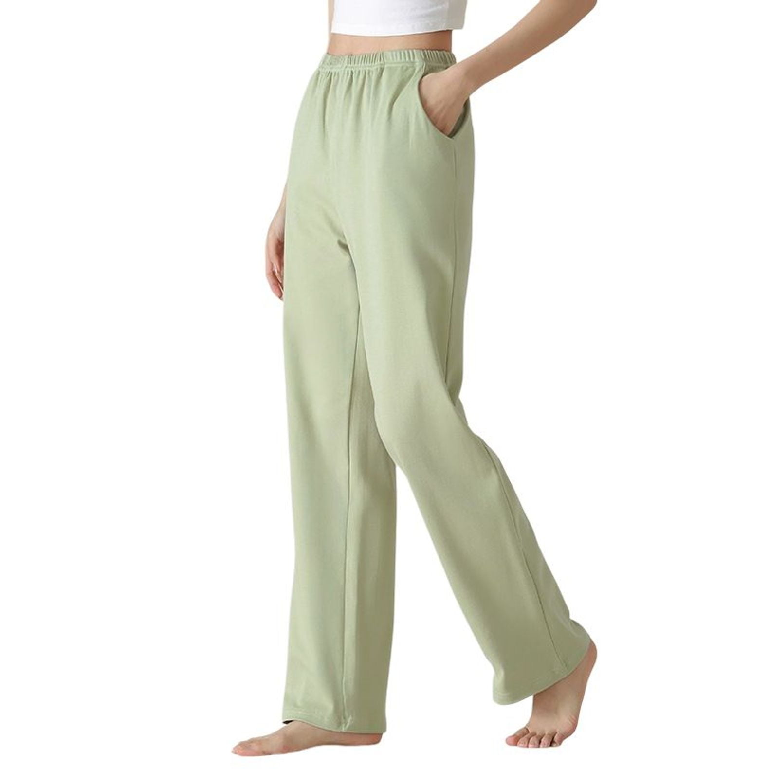 Defitshape Women's Cotton Pajama Pants Plaid Printed Pj Bottoms Elastic ...