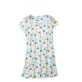 thumbnail image 1 of Defitshape Women's Cotton Pajama Shirt Cute Cartoon Short Sleeve Nightgown Soft Summer Sleep Shirt Printed Short Pj Lightweight Thigh Length Sleep Gown Sleepwear Style14 White Large, 1 of 4