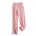 thumbnail image 1 of Defitshape Women's Cotton Pajamas Pants Comfy Pj Bottoms Lightweight Elastic Waist Lounging Stretchy Loungewear Pink Large, 1 of 1
