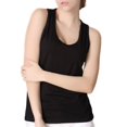 thumbnail image 1 of Defitshape Women's Cotton Top Sleeveless Pajama Top Yoga Summer Tank Sleepwear Fitted Crew Neck Fall Soft Cool Spring Tank Top Black X-Large, 1 of 1