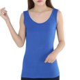 thumbnail image 1 of Defitshape Women's Sleeveless Tank Top Soft Cami Pajamas Yoga Cotton Spring Summer Cool Camisole Casual Crew Neck Royal Blue Large, 1 of 1