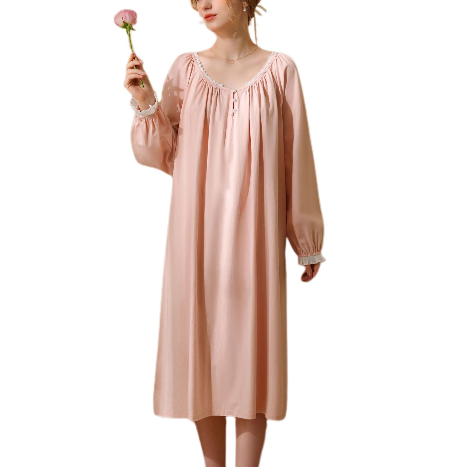 chinese dress ladies Silverts SV26020-LIMI-3XL Senior Womens Adaptive Open Back Solid Knit Night Hospital Gowns, Lilac Mist
