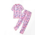 thumbnail image 1 of Defitshape Women's Cute Capri Pajamas Set Cotton Soft Summer Pant Cartoon Printed Casual Thin Lounge Short Sleeve Pjs Patterned3 XX-Large, 1 of 4
