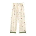 thumbnail image 1 of Defitshape Women's Cute Pajama Pant Pj Bottoms Summer Printed Sleepwear Soft Lounge Fall Light Spring Stretchy Loose Cotton 539 Green Small, 1 of 1