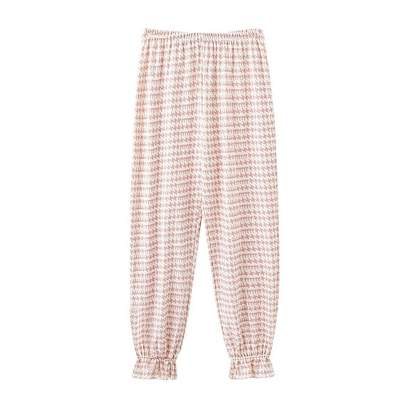 Defitshape Women's Cute Pajama Pant Pj Bottoms Summer Printed Sleepwear Soft Lounge Fall Light Spring Stretchy Loose Cotton 617 Red Small