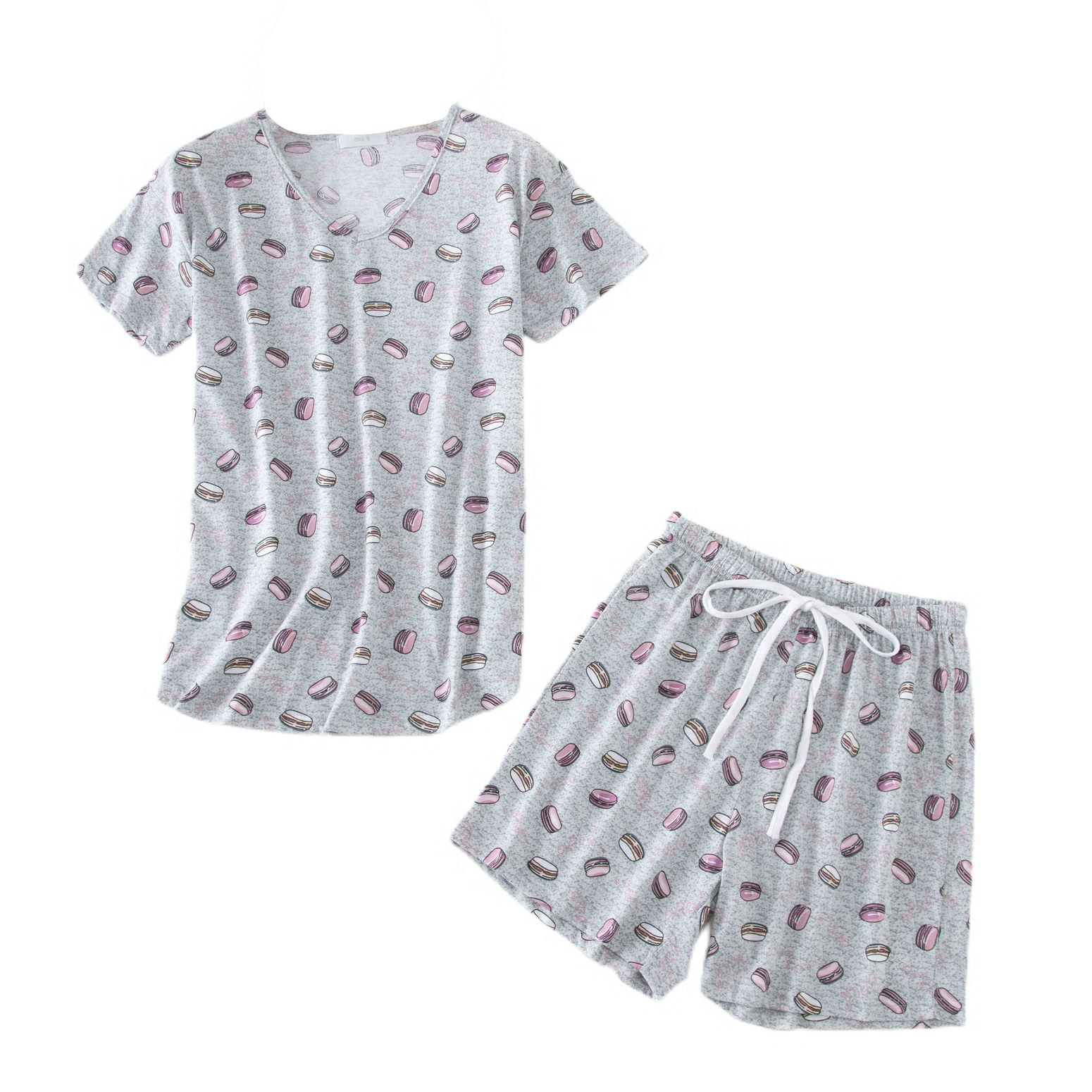 Defitshape Women's Cute Pajamas Cotton Pjs Soft Cartoon Short Summer ...