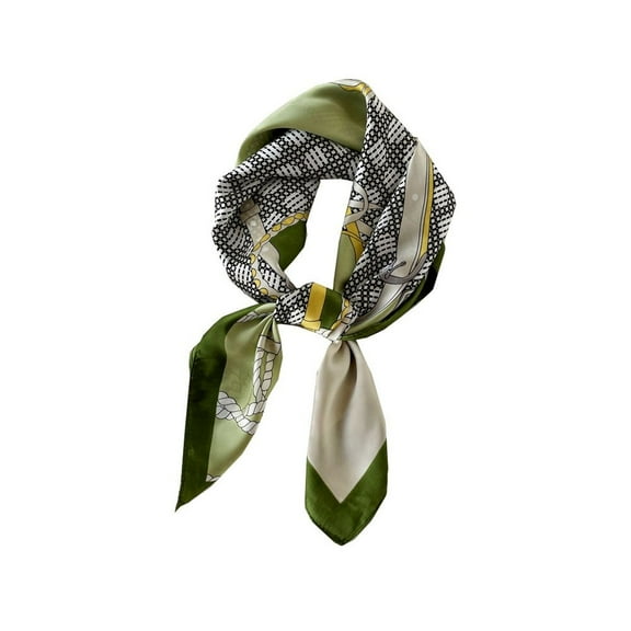 Defitshape Women's Elegant Bandana Comfy Scarf Casual Light Fall Breathable Convertible Spring Head Scarf Green23 One Size