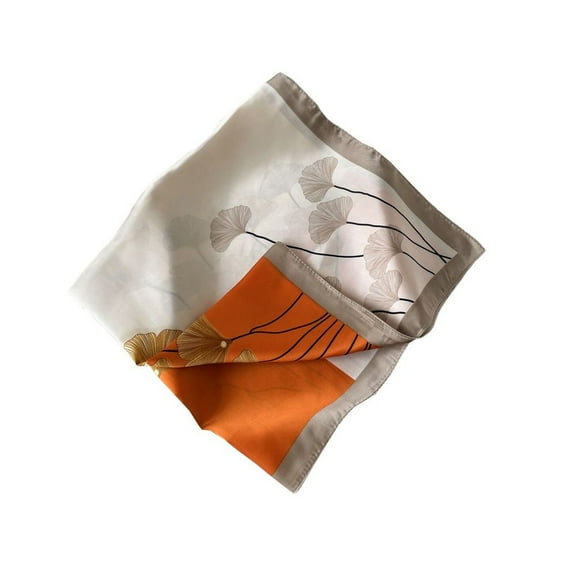 Defitshape Women's Elegant Bandana Comfy Scarf Casual Light Fall Breathable Convertible Spring Head Scarf Orange13 One Size