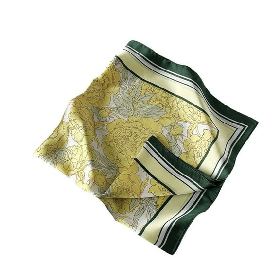 Defitshape Women's Elegant Bandana Comfy Scarf Casual Light Fall Breathable Convertible Spring Head Scarf Yellow07 One Size