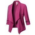 thumbnail image 1 of Defitshape Women's Fitted Blazer Long Sleeve Top Fashion Short Spring Casual Business Open Front Cardigan Blazer Rose Medium, 1 of 1