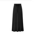 thumbnail image 1 of Defitshape Women's High Waist Skirt Bodycon Fitted Long Side Slit Cotton Stretchy Elegant Basic Fall Spring Casual Skirts Black XX-Large, 1 of 1