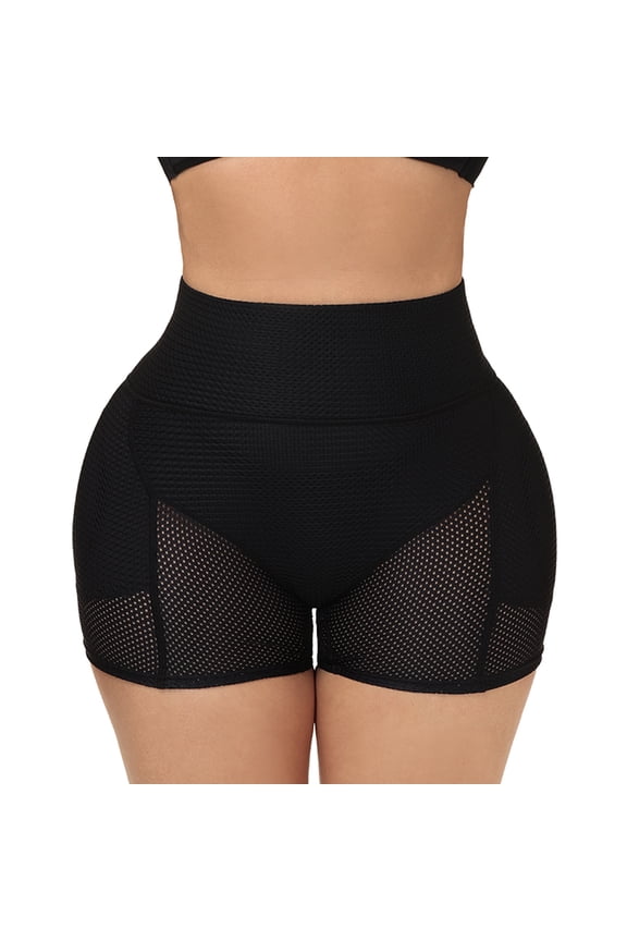 Women's Hip Pads Body Shaper Shorts Padded Butt Pads Hip Padding Underwear Thigh Butt Lifter Shapewear Panties Mesh Tummy Control High Waisted Hip Enhancer Black Medium