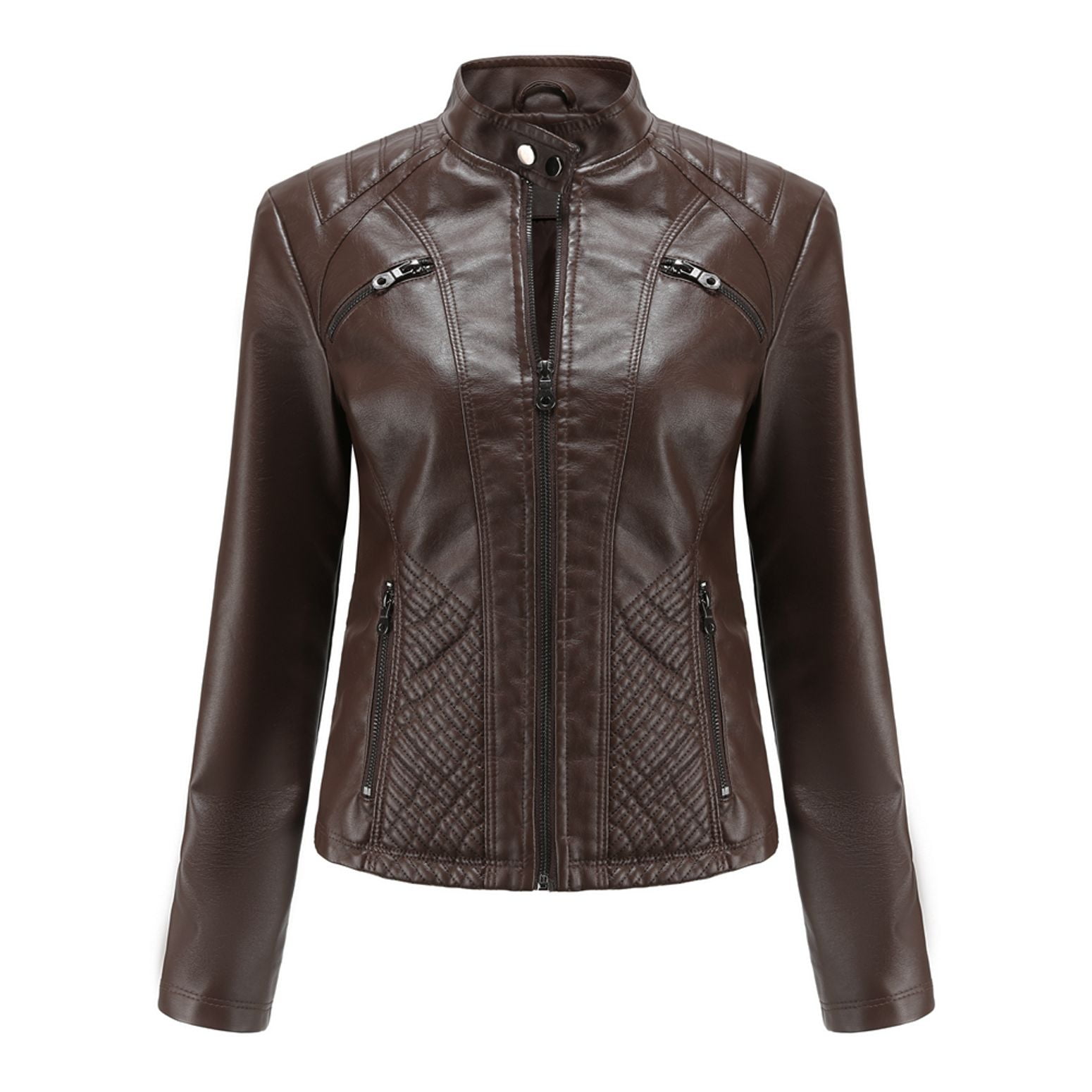 ジャケット・アウター REVERSIBLE FAKE LEATHER JACKET IMAN Global Chic Reversible Faux Fur to Faux Leather Jac